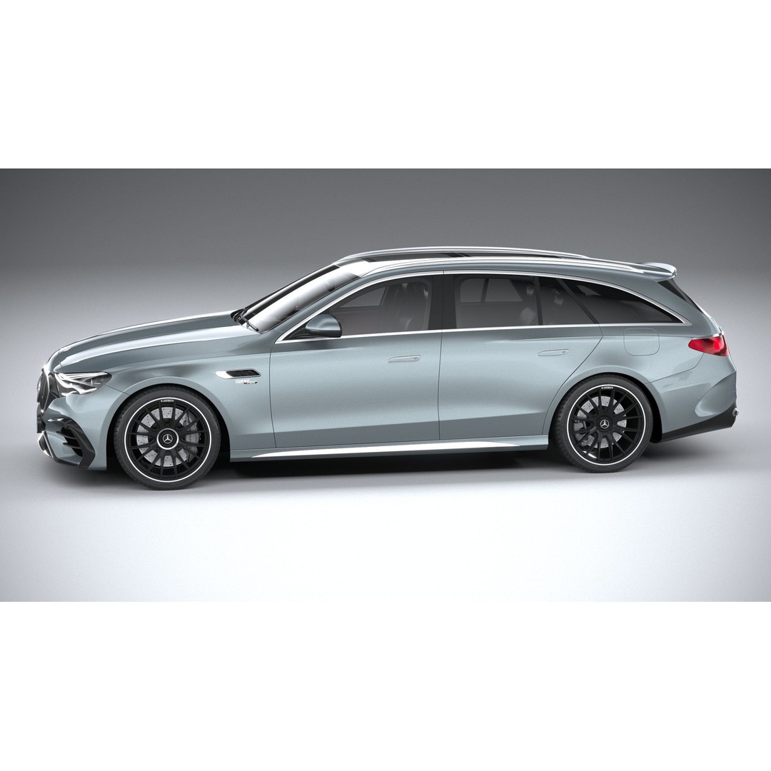Mercedes-Benz E53 AMG Hybrid Estate 2025 3D Model – High Poly Game Asset, FBX, OBJ - View 10