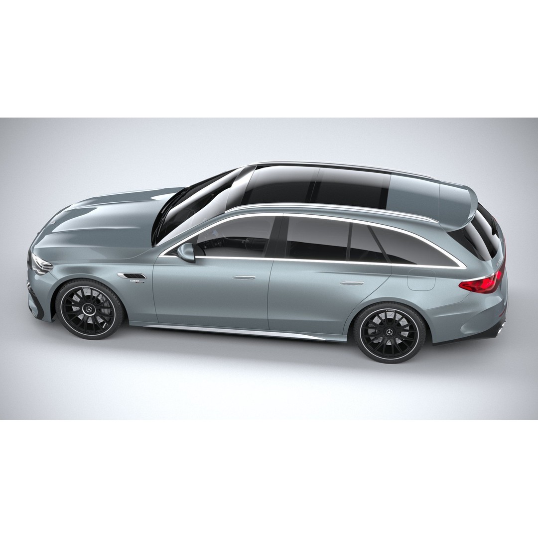 Mercedes-Benz E53 AMG Hybrid Estate 2025 3D Model – High Poly Game Asset, FBX, OBJ - View 11