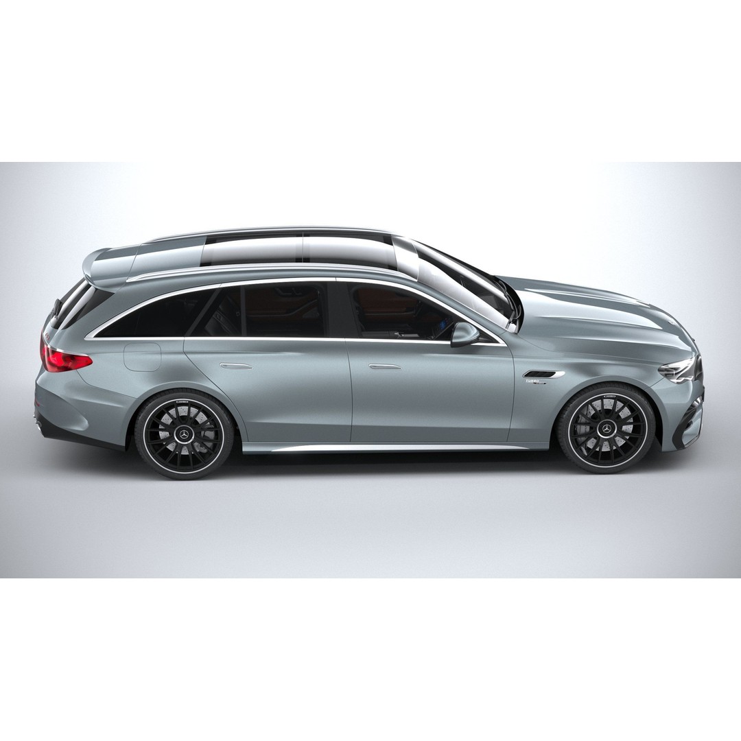 Mercedes-Benz E53 AMG Hybrid Estate 2025 3D Model – High Poly Game Asset, FBX, OBJ - View 13