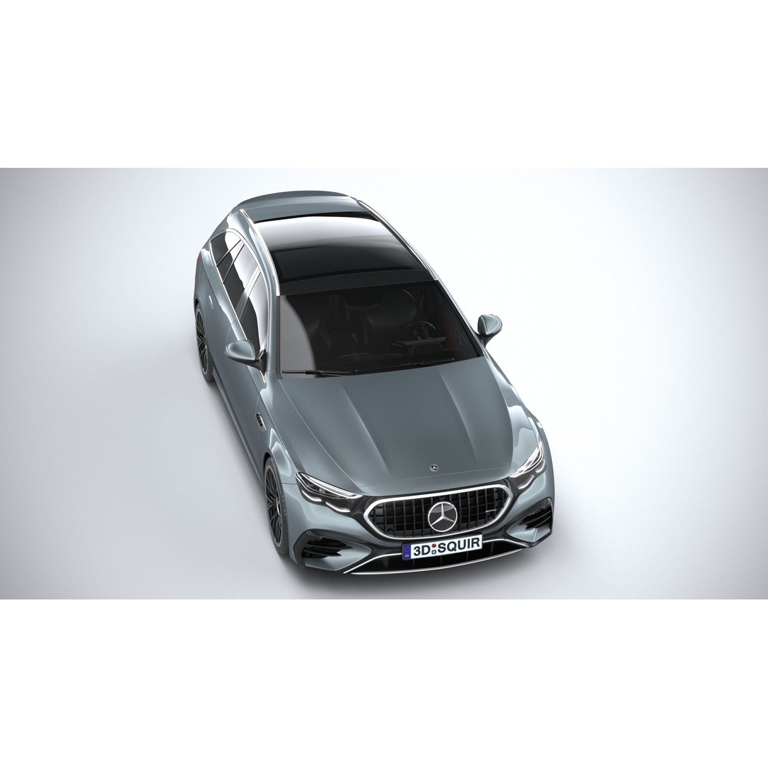 Mercedes-Benz E53 AMG Hybrid Estate 2025 3D Model – High Poly Game Asset, FBX, OBJ - View 14