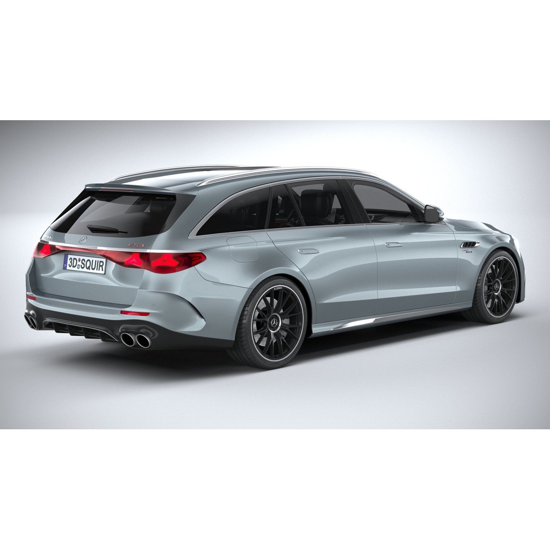Mercedes-Benz E53 AMG Hybrid Estate 2025 3D Model – High Poly Game Asset, FBX, OBJ - View 19