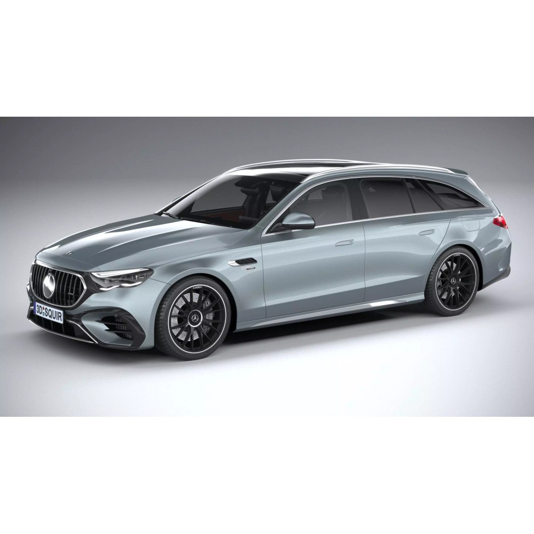 Mercedes-Benz E53 AMG Hybrid Estate 2025 3D Model – High Poly Game Asset, FBX, OBJ - View 2