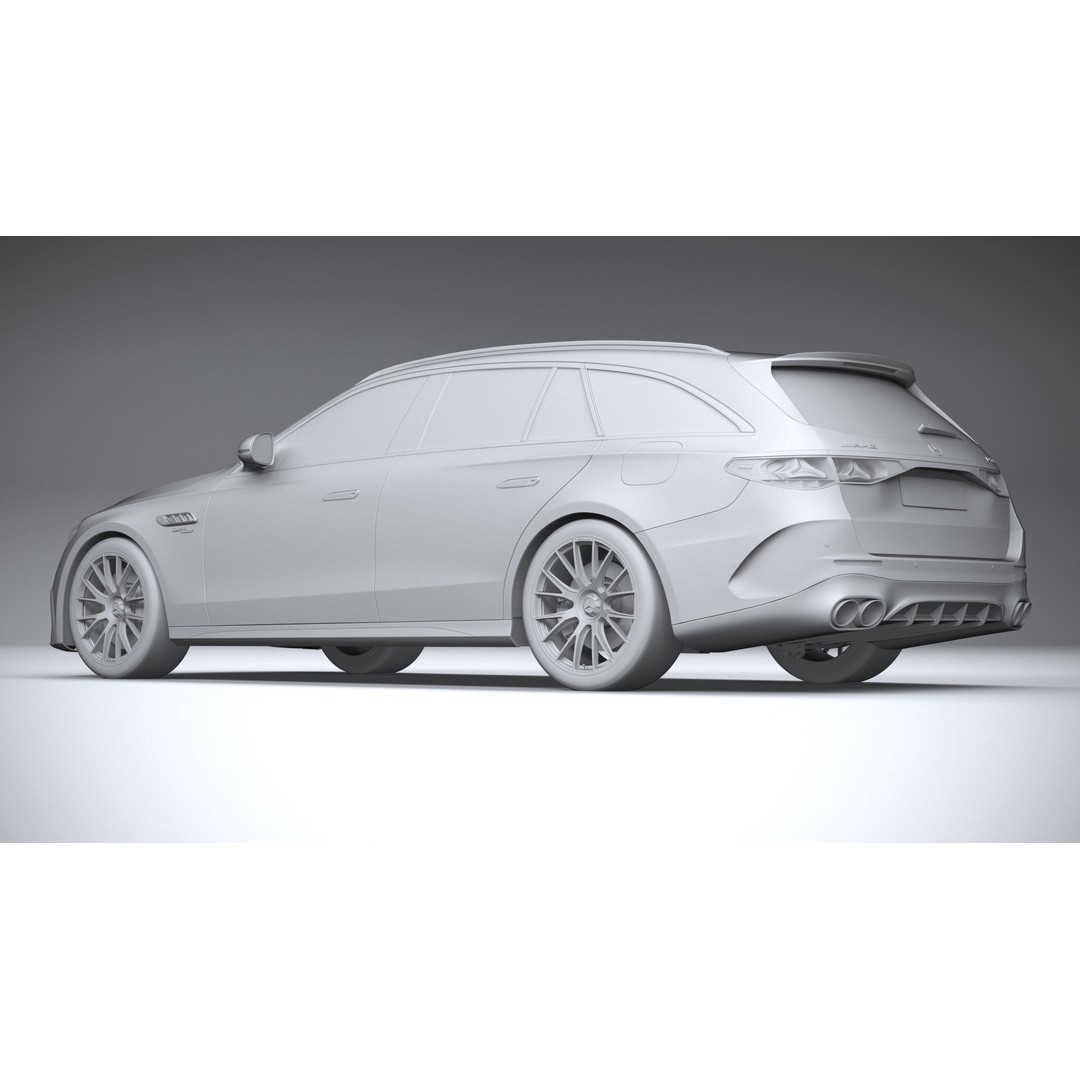 Mercedes-Benz E53 AMG Hybrid Estate 2025 3D Model – High Poly Game Asset, FBX, OBJ - View 23