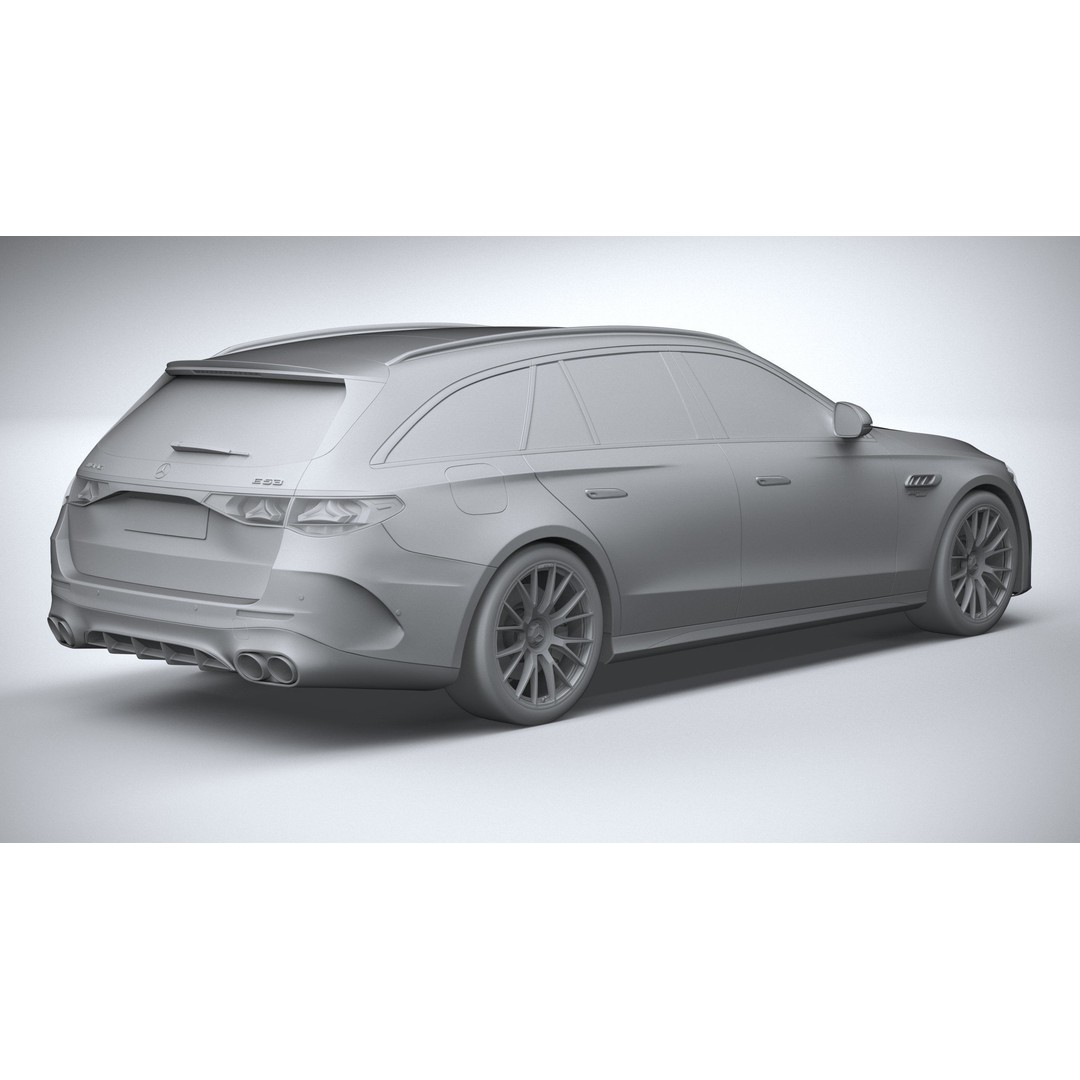 Mercedes-Benz E53 AMG Hybrid Estate 2025 3D Model – High Poly Game Asset, FBX, OBJ - View 27