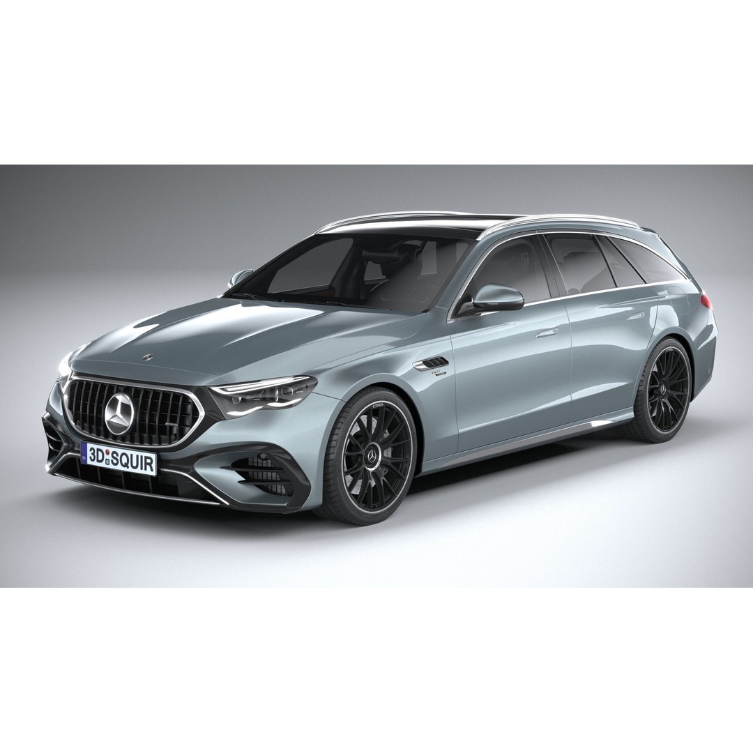 Mercedes-Benz E53 AMG Hybrid Estate 2025 3D Model – High Poly Game Asset, FBX, OBJ - View 3