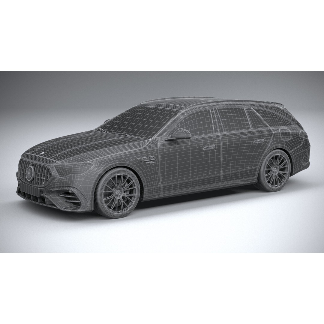 Mercedes-Benz E53 AMG Hybrid Estate 2025 3D Model – High Poly Game Asset, FBX, OBJ - View 30