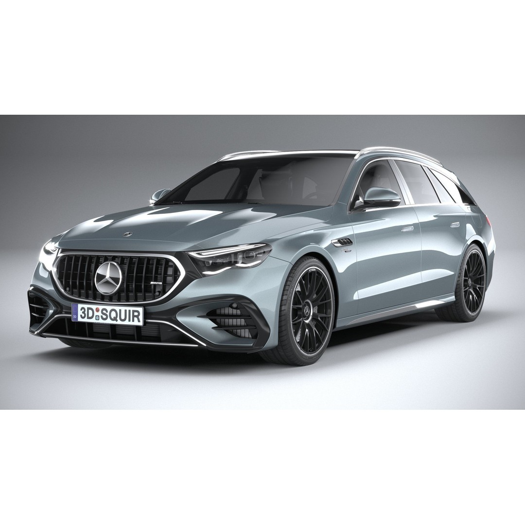 Mercedes-Benz E53 AMG Hybrid Estate 2025 3D Model – High Poly Game Asset, FBX, OBJ - View 4