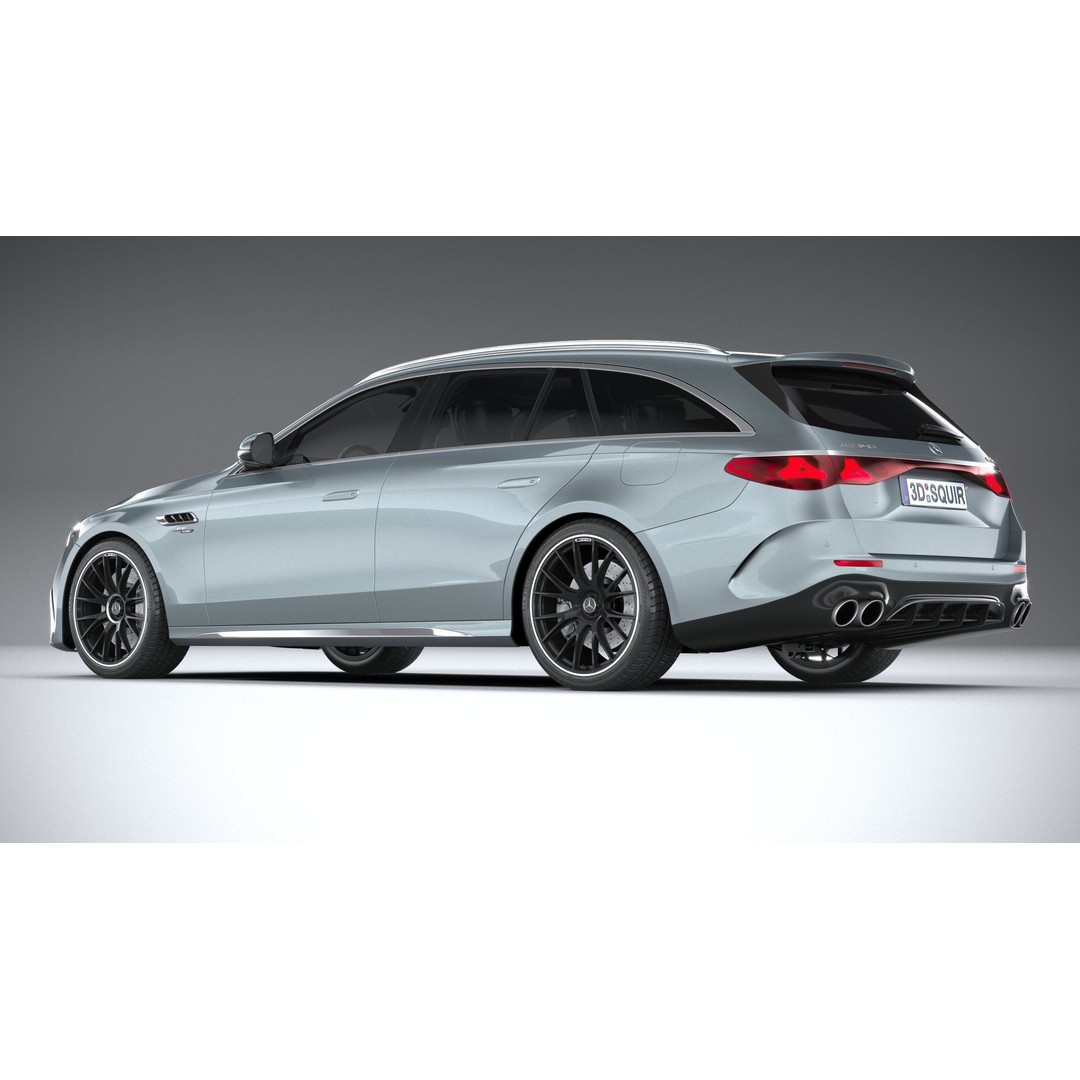 Mercedes-Benz E53 AMG Hybrid Estate 2025 3D Model – High Poly Game Asset, FBX, OBJ - View 7