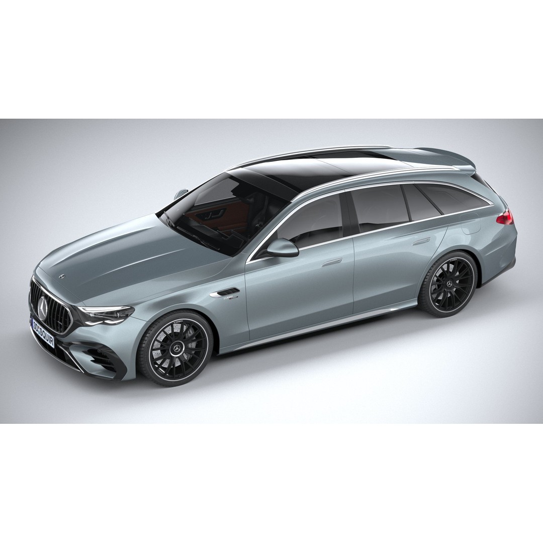 Mercedes-Benz E53 AMG Hybrid Estate 2025 3D Model – High Poly Game Asset, FBX, OBJ - View 9