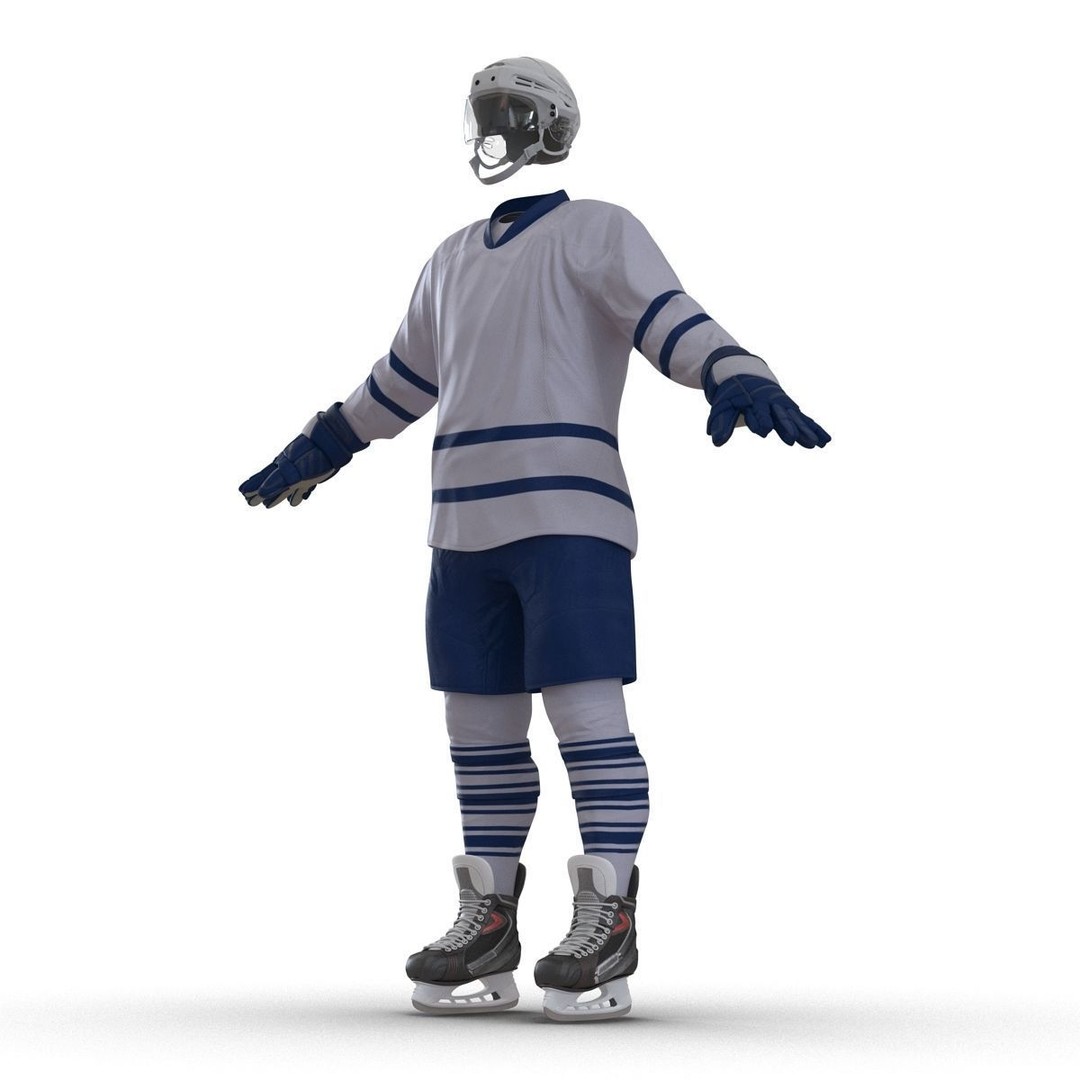 Hockey Equipment 3D Model – High Quality PBR Asset, FBX, OBJ - View 3