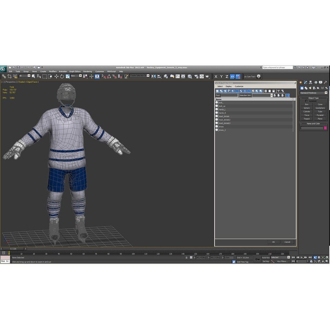 Hockey Equipment 3D Model – High Quality PBR Asset, FBX, OBJ - View 44