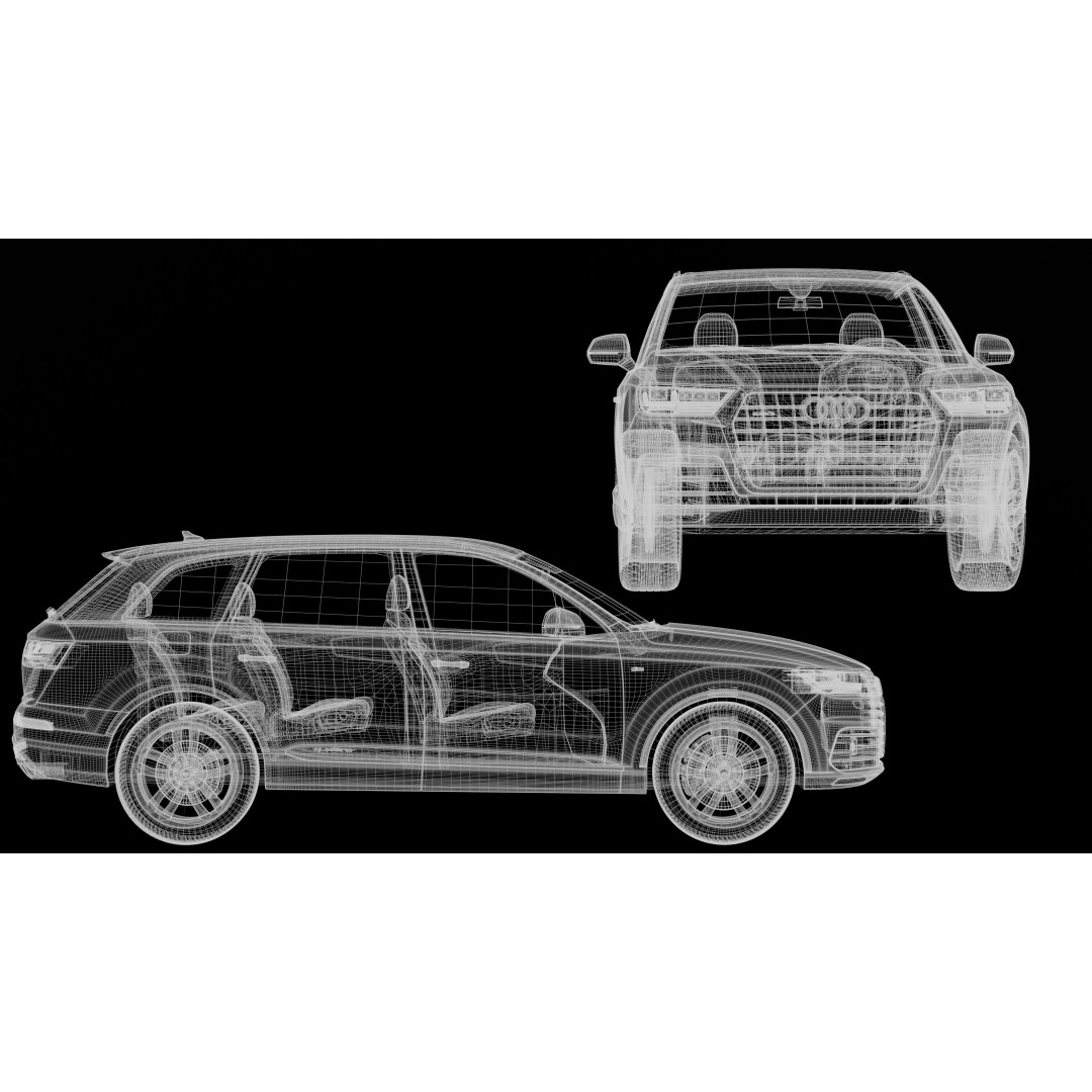 Audi Q7 TFSI e 3D Model – Rigged SUV with PBR Textures, Blender, FBX