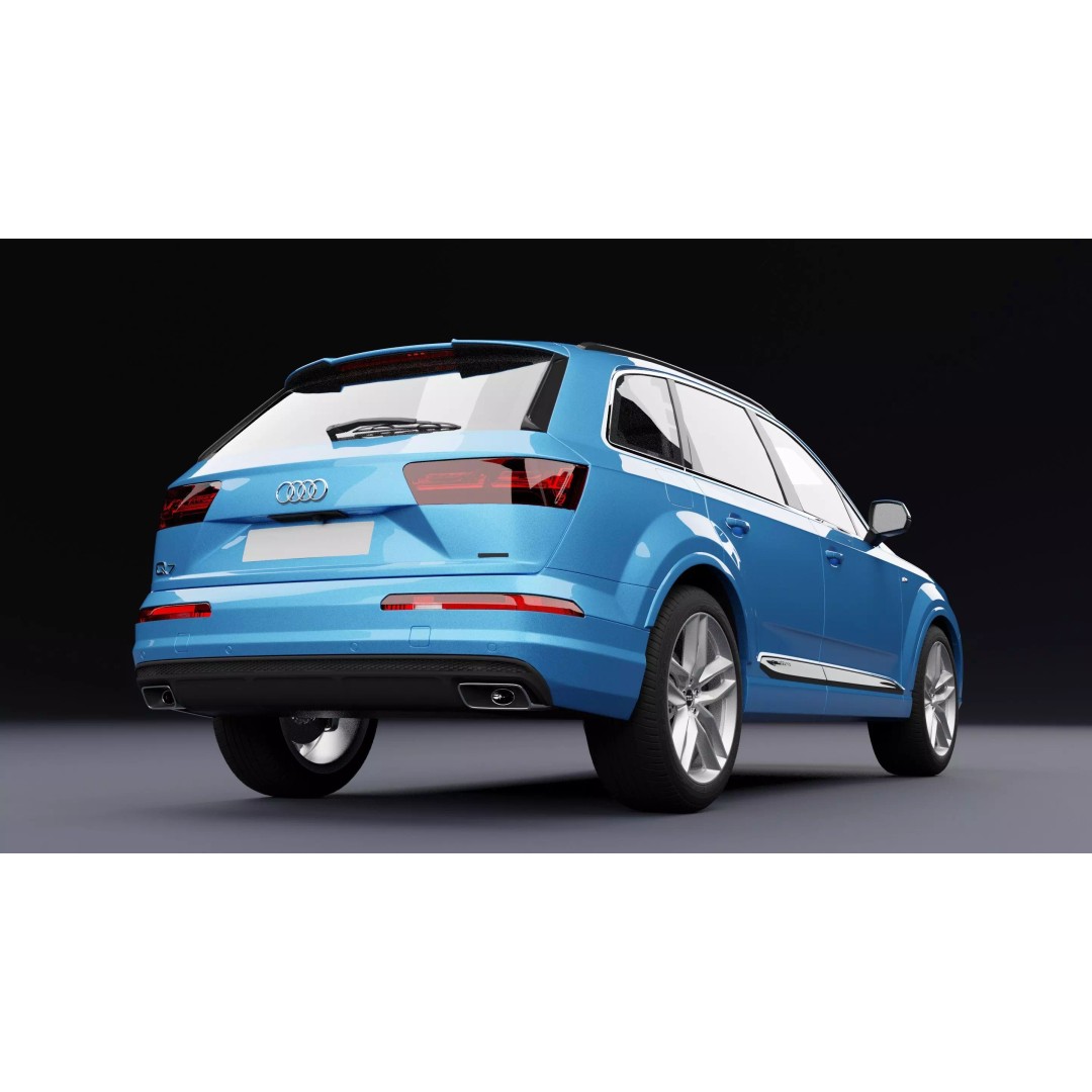 Audi Q7 TFSI e 3D Model – Rigged SUV with PBR Textures, Blender, FBX - View 10