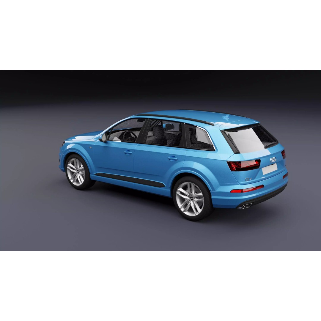Audi Q7 TFSI e 3D Model – Rigged SUV with PBR Textures, Blender, FBX - View 11