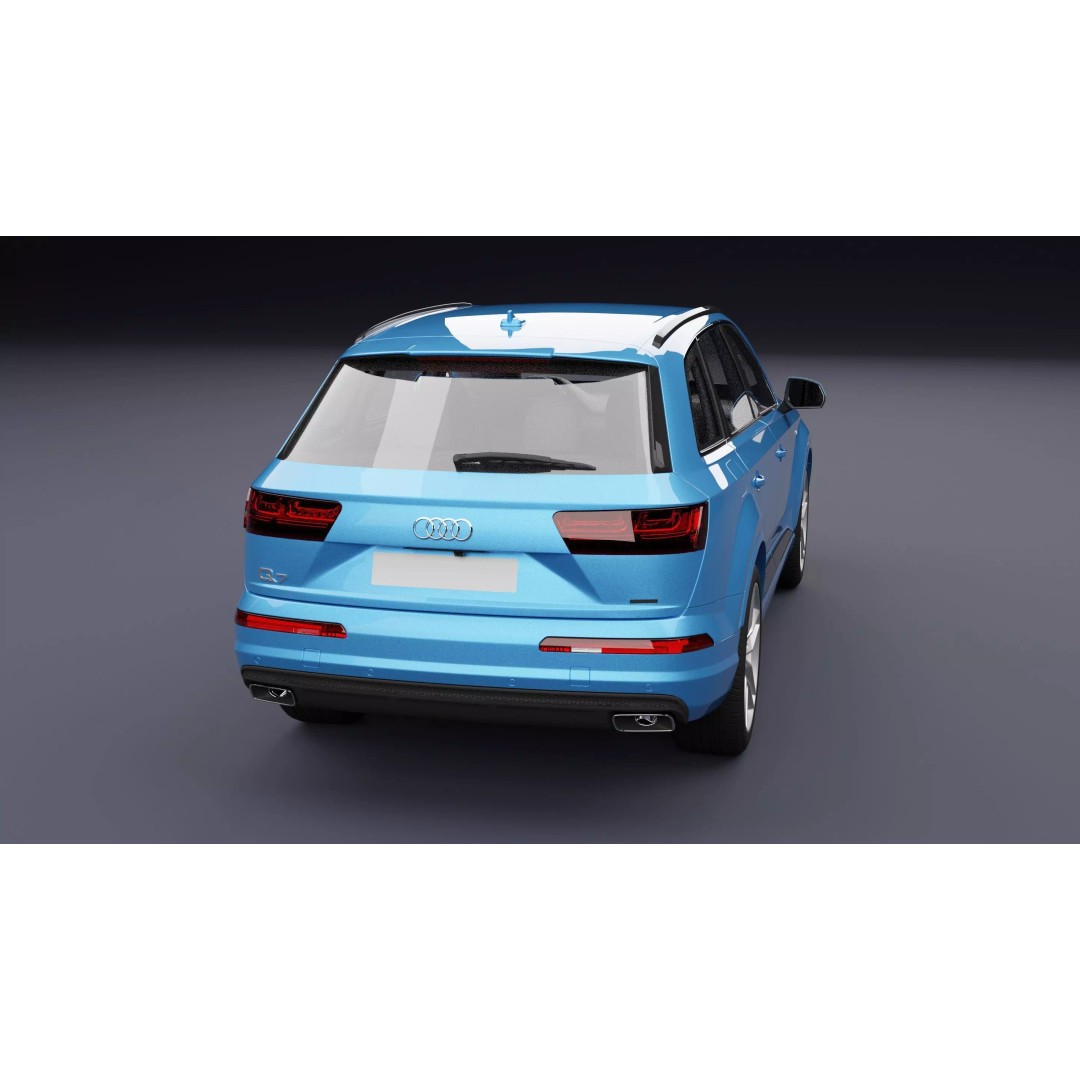 Audi Q7 TFSI e 3D Model – Rigged SUV with PBR Textures, Blender, FBX - View 12