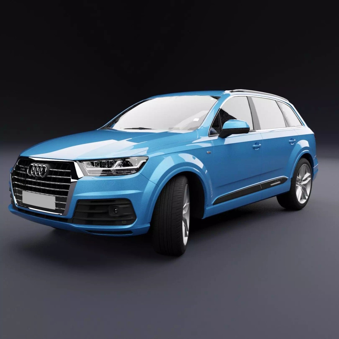 Audi Q7 TFSI e 3D Model – Rigged SUV with PBR Textures, Blender, FBX - View 2