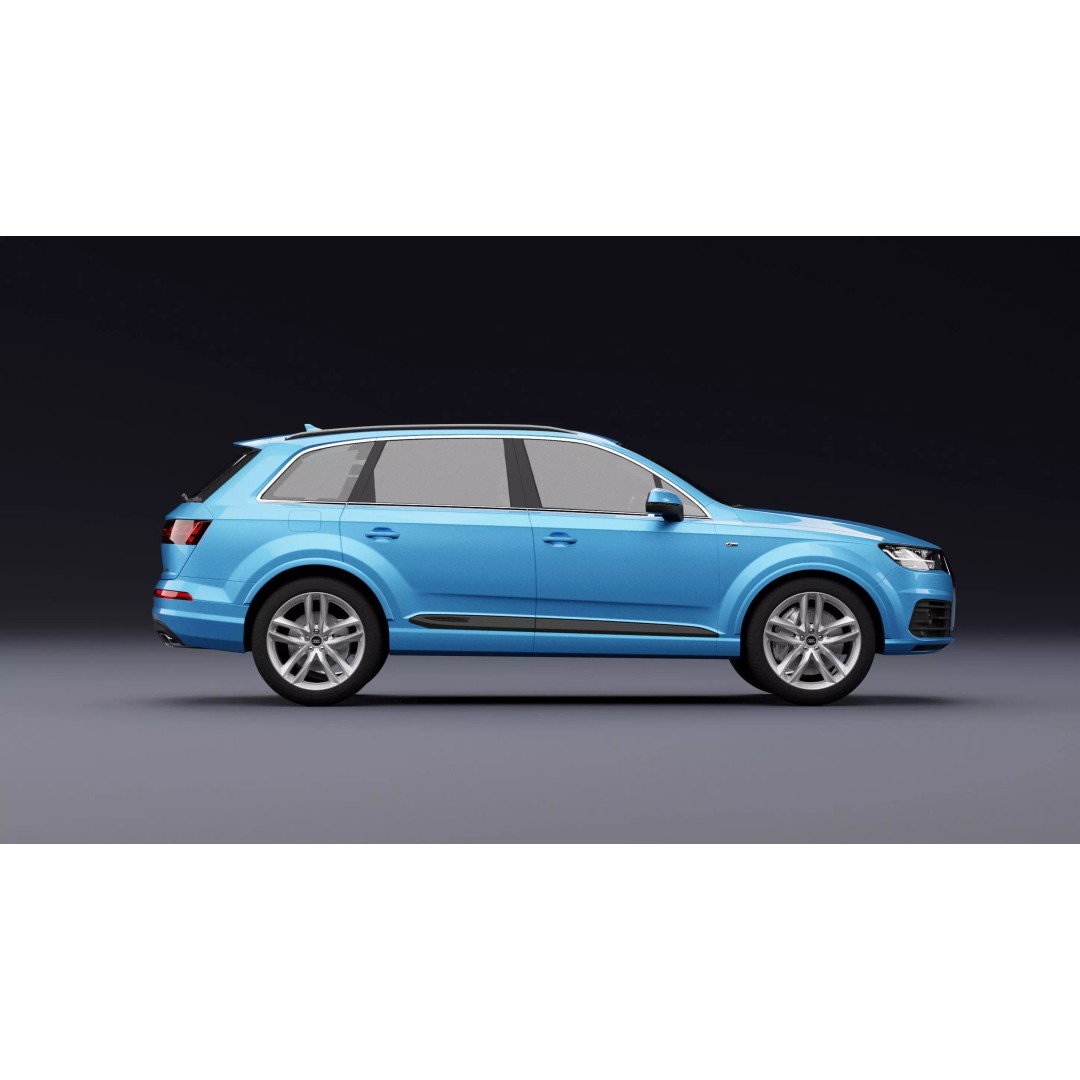 Audi Q7 TFSI e 3D Model – Rigged SUV with PBR Textures, Blender, FBX - View 4