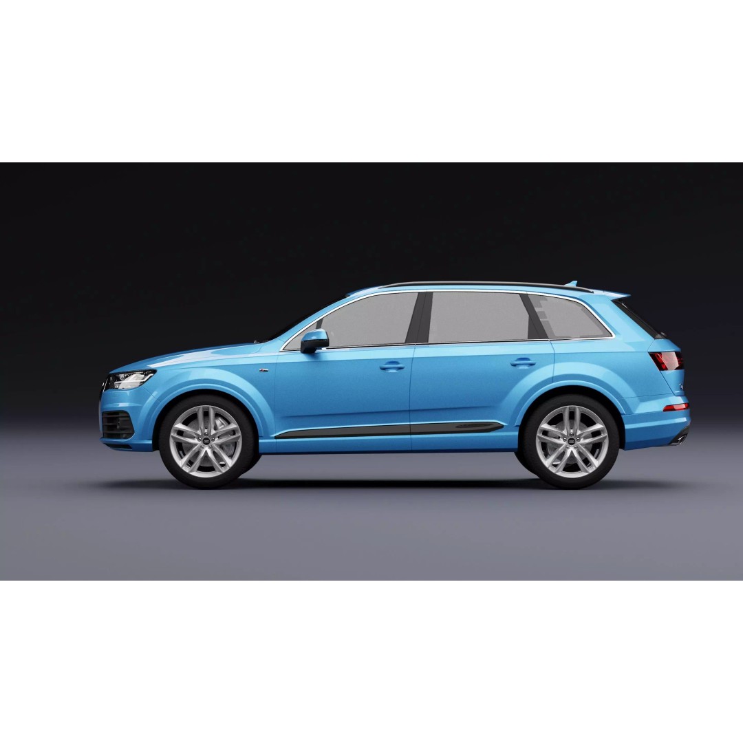 Audi Q7 TFSI e 3D Model – Rigged SUV with PBR Textures, Blender, FBX - View 5