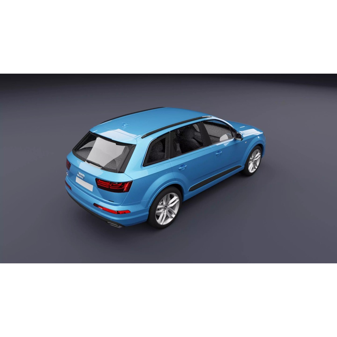 Audi Q7 TFSI e 3D Model – Rigged SUV with PBR Textures, Blender, FBX - View 7