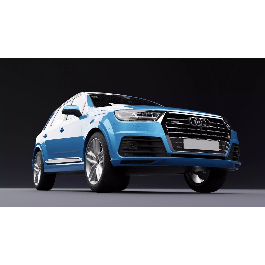 Audi Q7 TFSI e 3D Model – Rigged SUV with PBR Textures, Blender, FBX - View 8