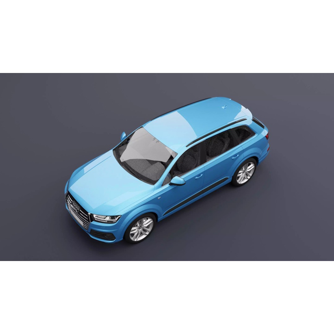 Audi Q7 TFSI e 3D Model – Rigged SUV with PBR Textures, Blender, FBX - View 9