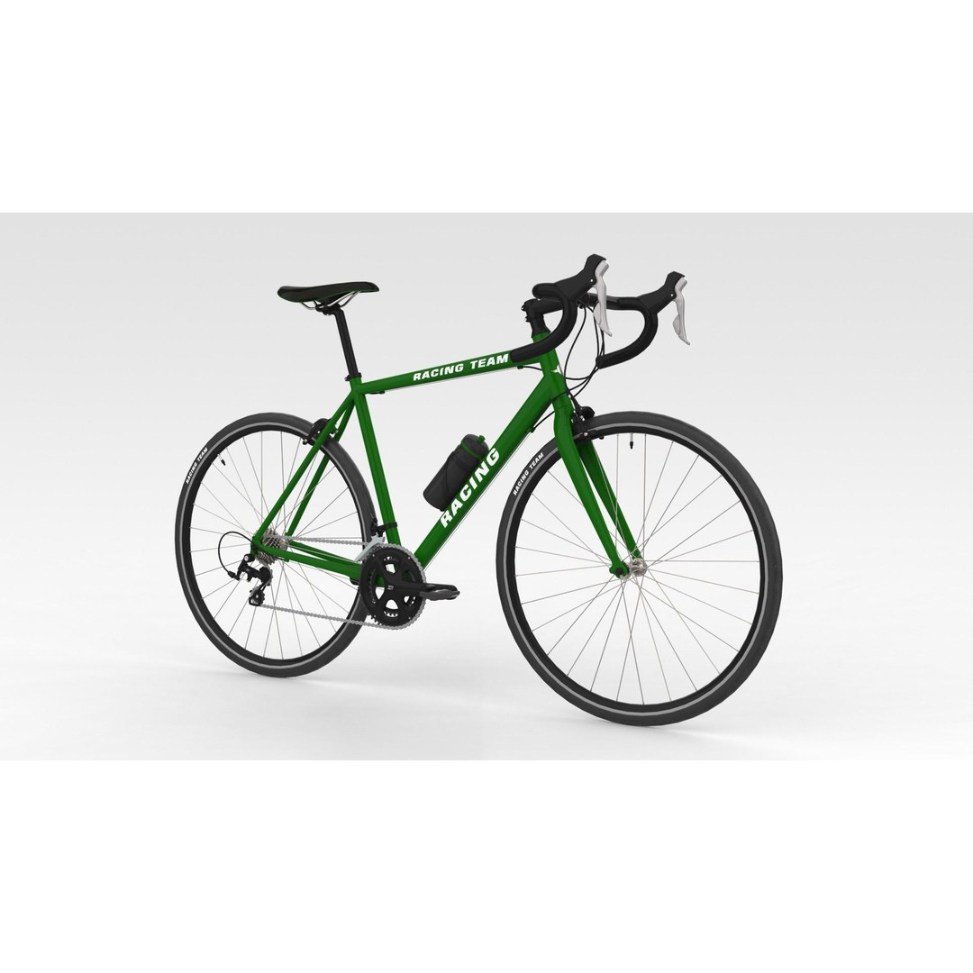 Racing Bicycle 3D Model – High Quality PBR Game Asset, FBX - View 3