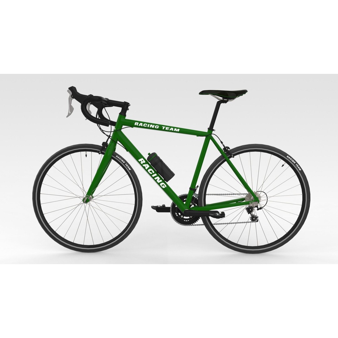 Racing Bicycle 3D Model – High Quality PBR Game Asset, FBX - View 9