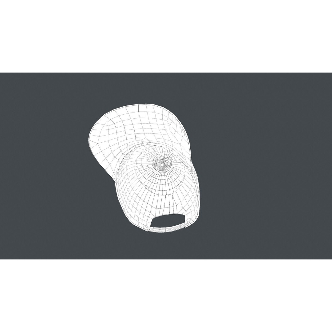 Black And White Basketball Hat 3D Model – Low Poly PBR Game Asset, FBX/OBJ