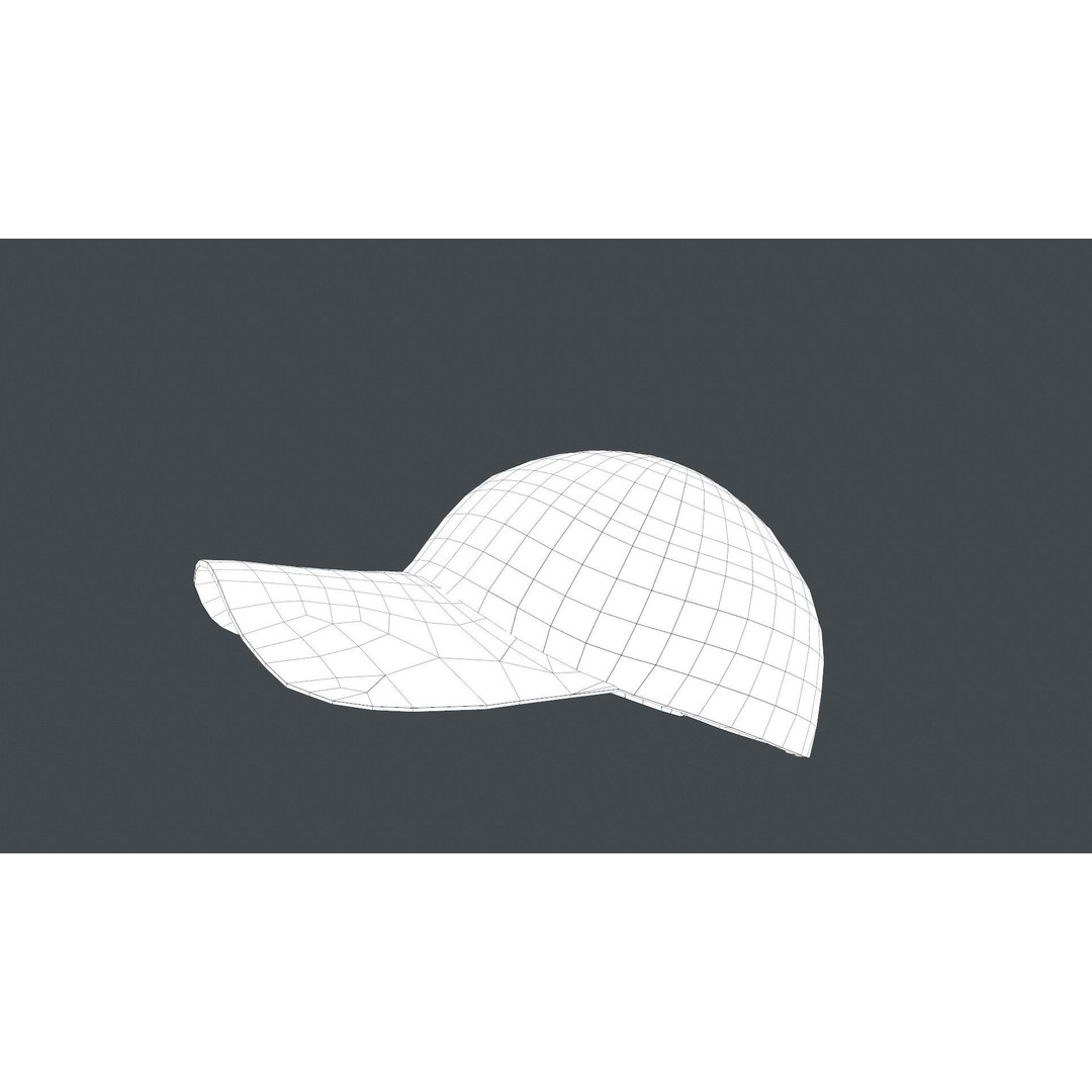 Black And White Basketball Hat 3D Model – Low Poly PBR Game Asset, FBX/OBJ - View 14
