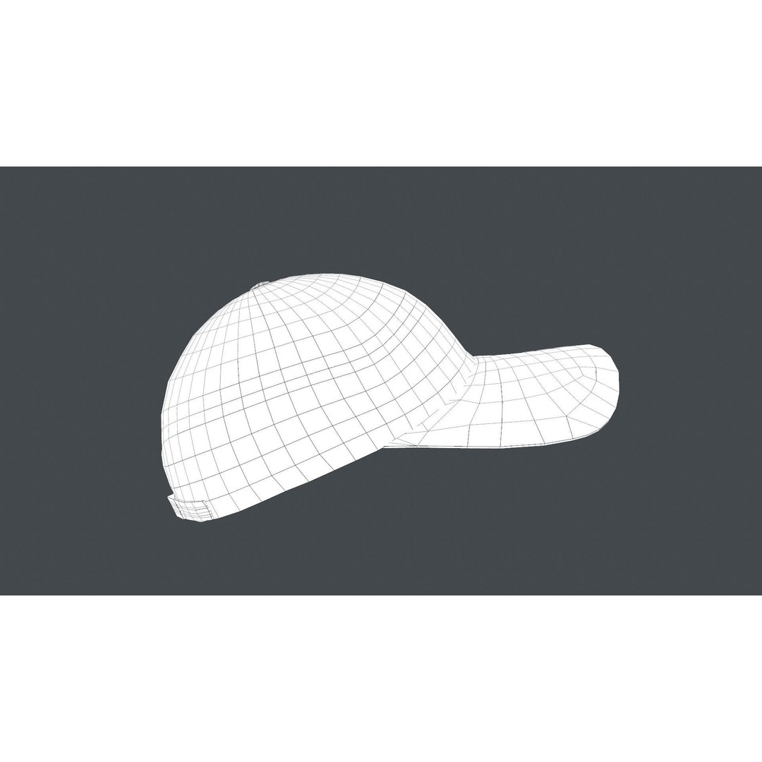 Black And White Basketball Hat 3D Model – Low Poly PBR Game Asset, FBX/OBJ - View 20