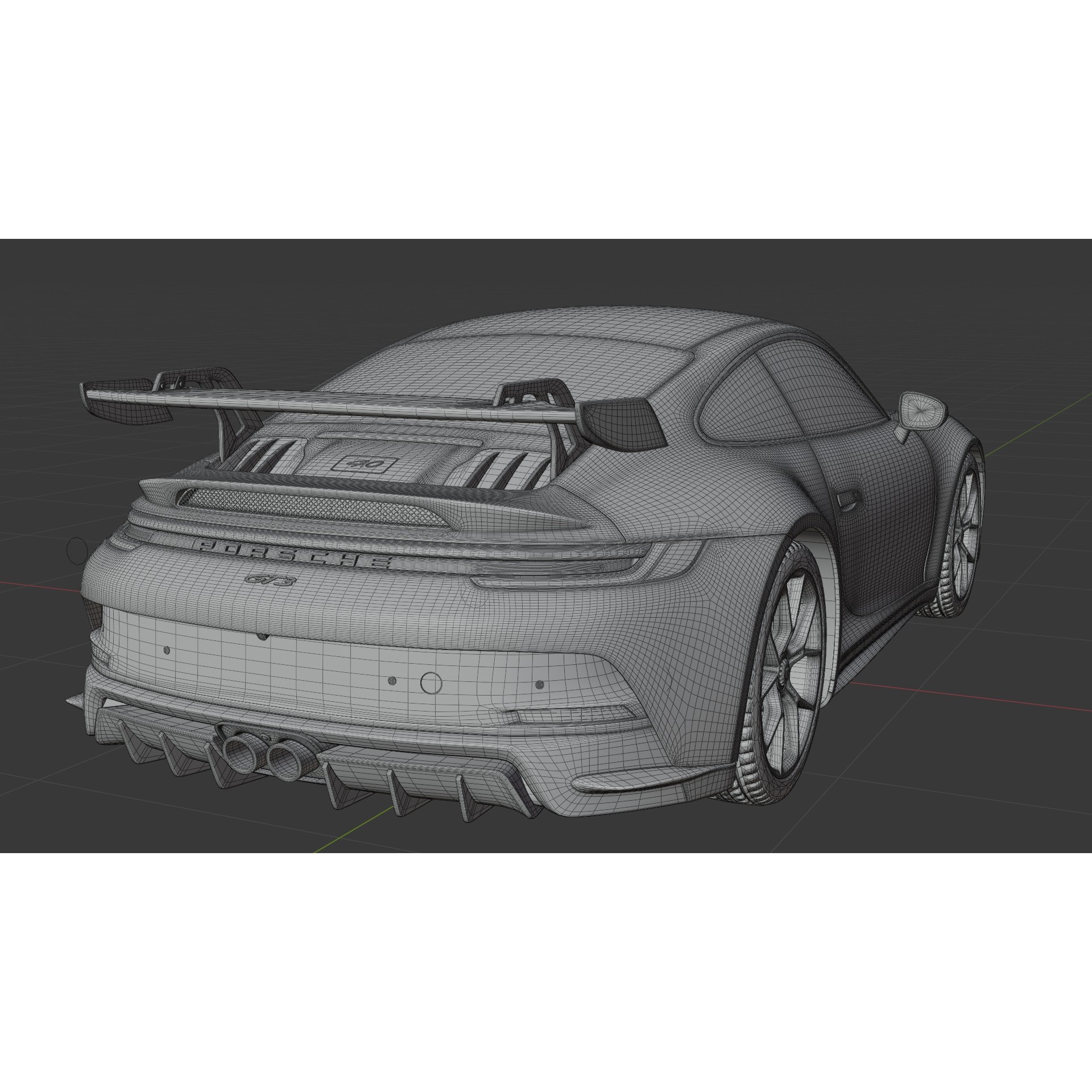 Porsche 911 GT3 2022 - Rigged Game-Ready 3D Model