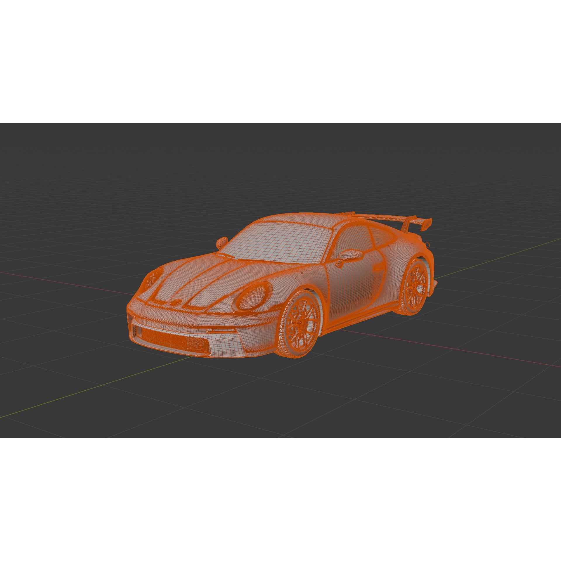Porsche 911 GT3 2022 - Rigged Game-Ready 3D Model - View 13