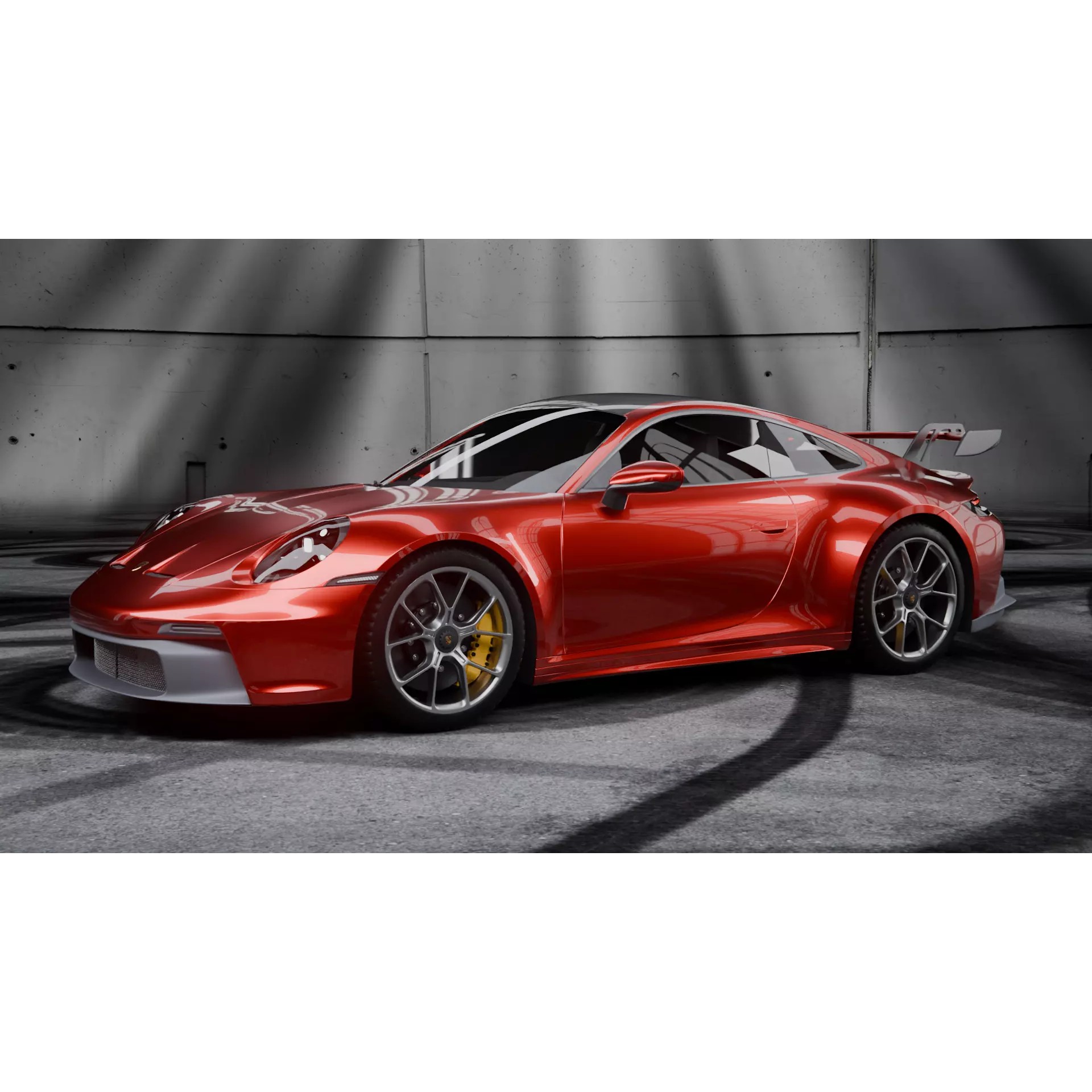 Porsche 911 GT3 2022 - Rigged Game-Ready 3D Model - View 2