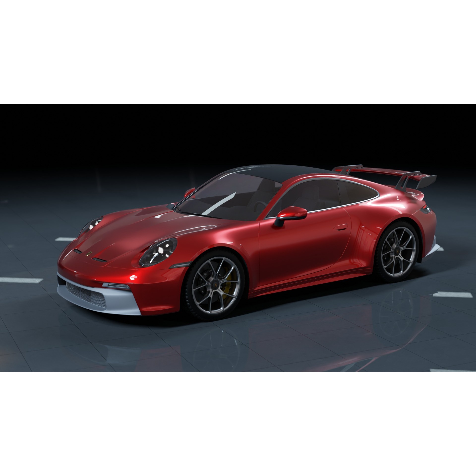 Porsche 911 GT3 2022 - Rigged Game-Ready 3D Model - View 3