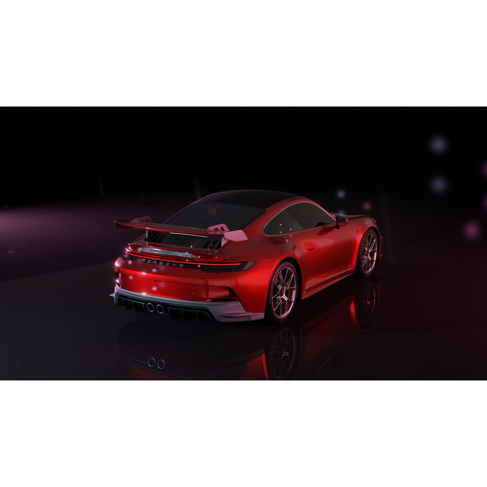 Porsche 911 GT3 2022 - Rigged Game-Ready 3D Model - View 4