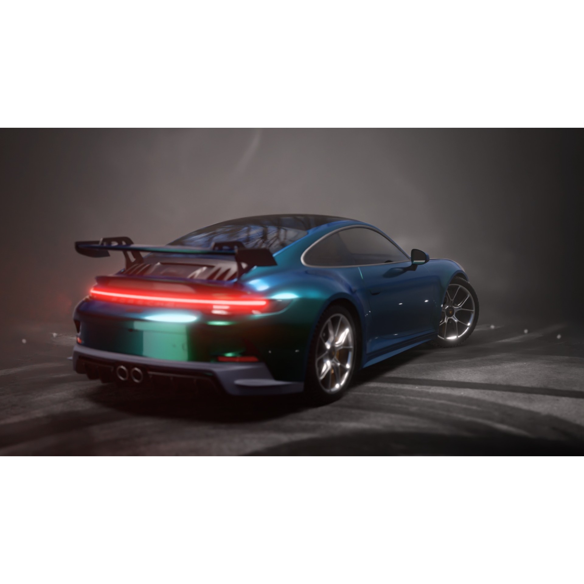 Porsche 911 GT3 2022 - Rigged Game-Ready 3D Model - View 6