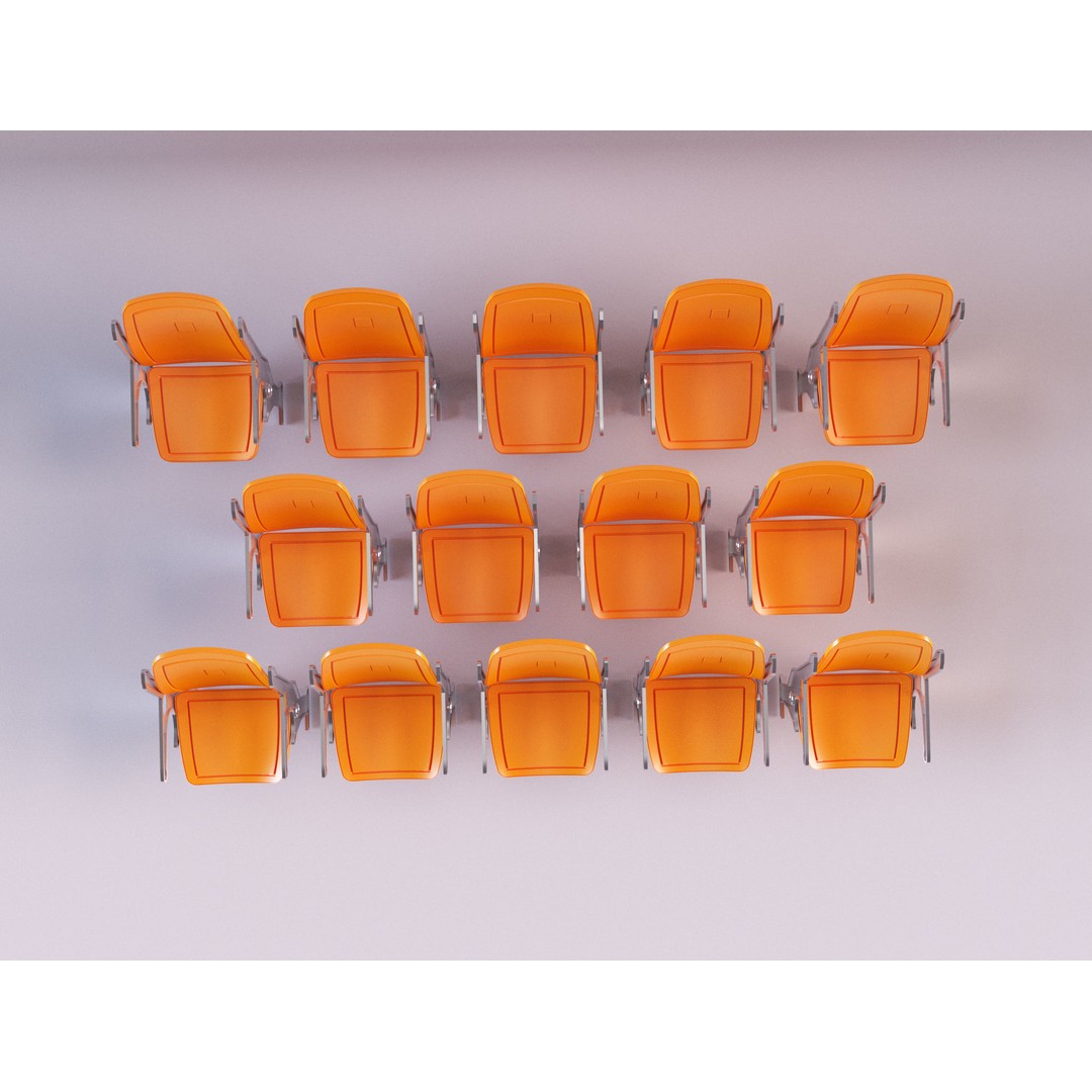 Stadium Chairs 3D Model – High Poly Game Asset, FBX, PBR Textures - View 8