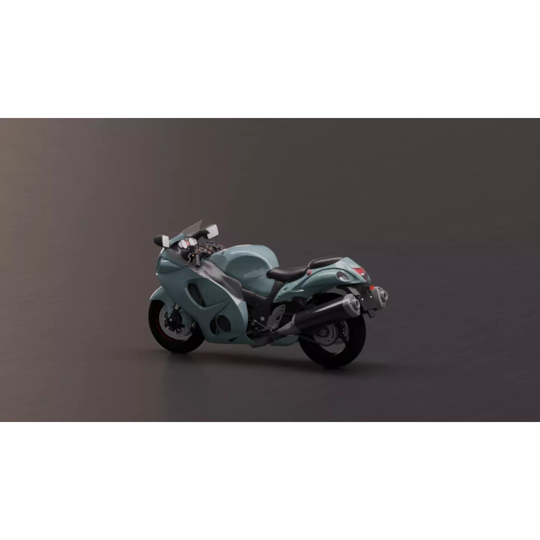 Suzuki Hayabusa 3D Model – High-Fidelity Motorcycle Asset, FBX