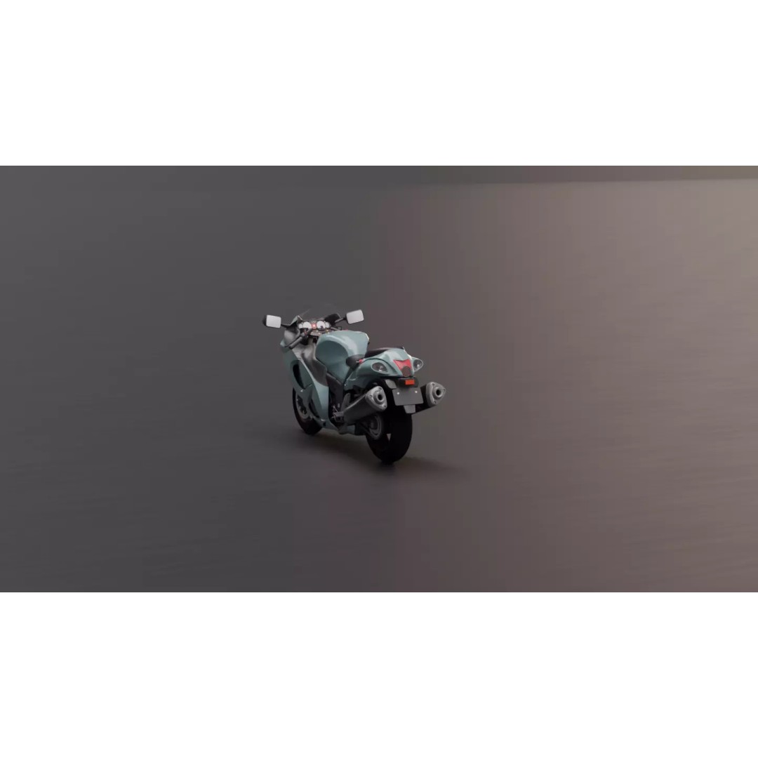 Suzuki Hayabusa 3D Model – High-Fidelity Motorcycle Asset, FBX - View 11