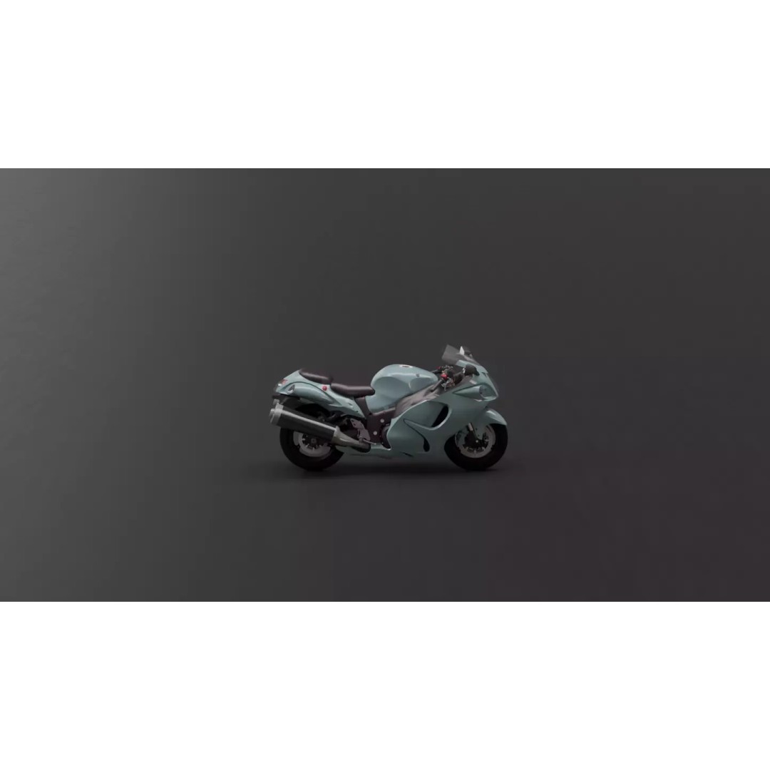 Suzuki Hayabusa 3D Model – High-Fidelity Motorcycle Asset, FBX - View 12