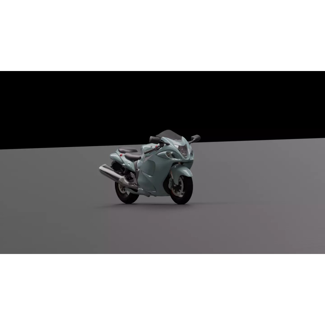 Suzuki Hayabusa 3D Model – High-Fidelity Motorcycle Asset, FBX - View 13