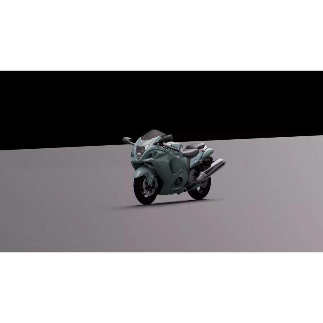Suzuki Hayabusa 3D Model – High-Fidelity Motorcycle Asset, FBX - View 14