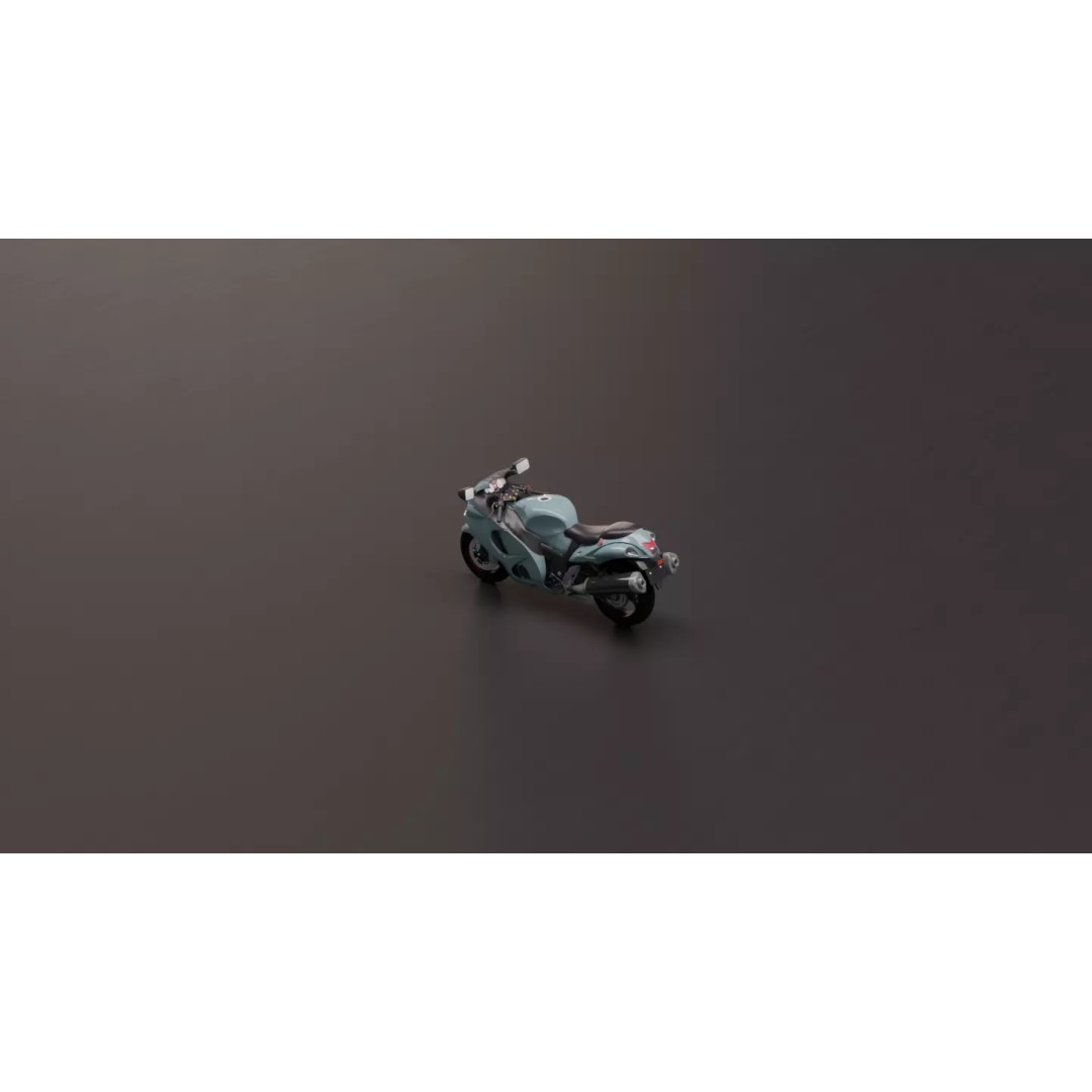 Suzuki Hayabusa 3D Model – High-Fidelity Motorcycle Asset, FBX - View 16
