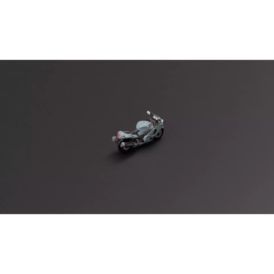 Suzuki Hayabusa 3D Model – High-Fidelity Motorcycle Asset, FBX - View 17