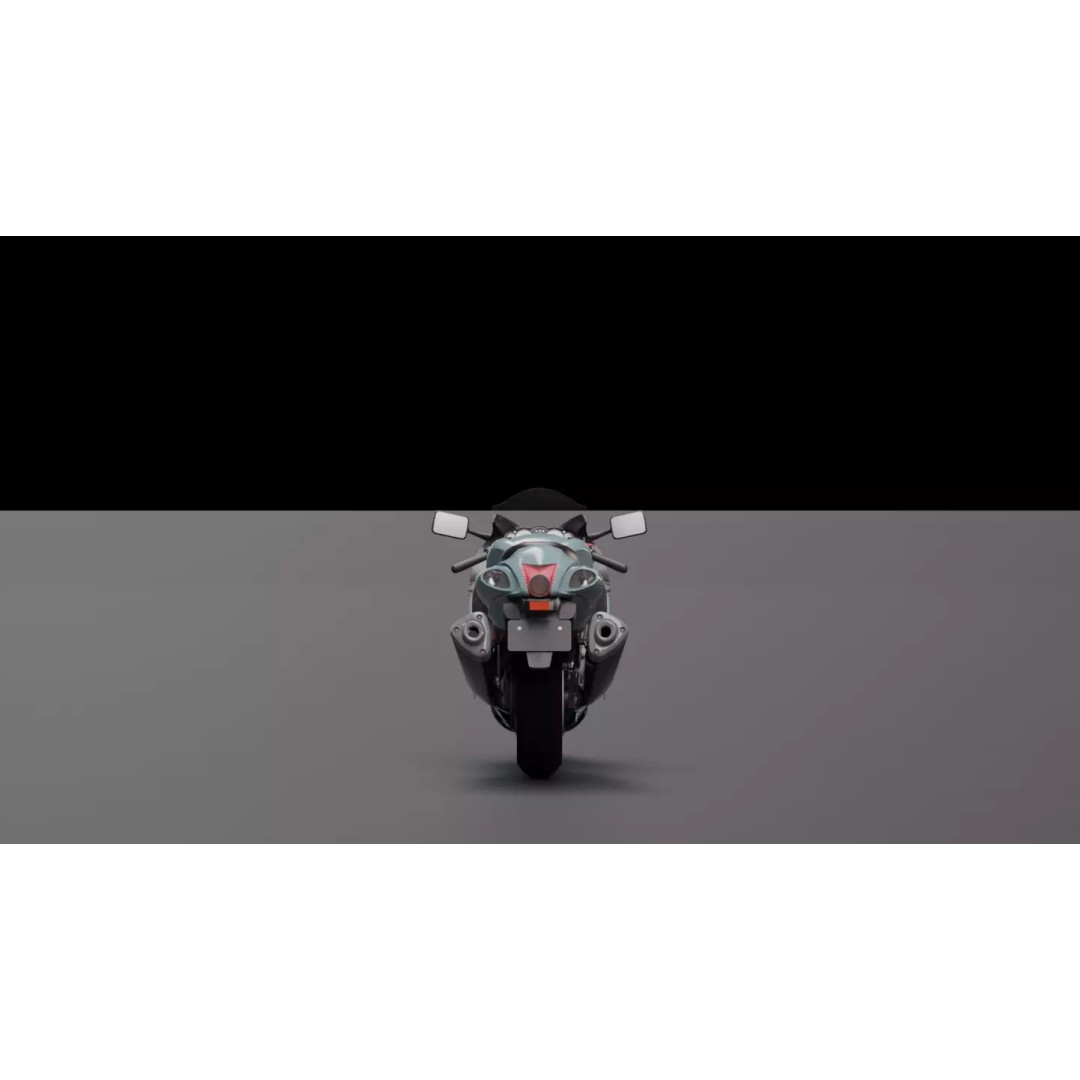 Suzuki Hayabusa 3D Model – High-Fidelity Motorcycle Asset, FBX - View 3