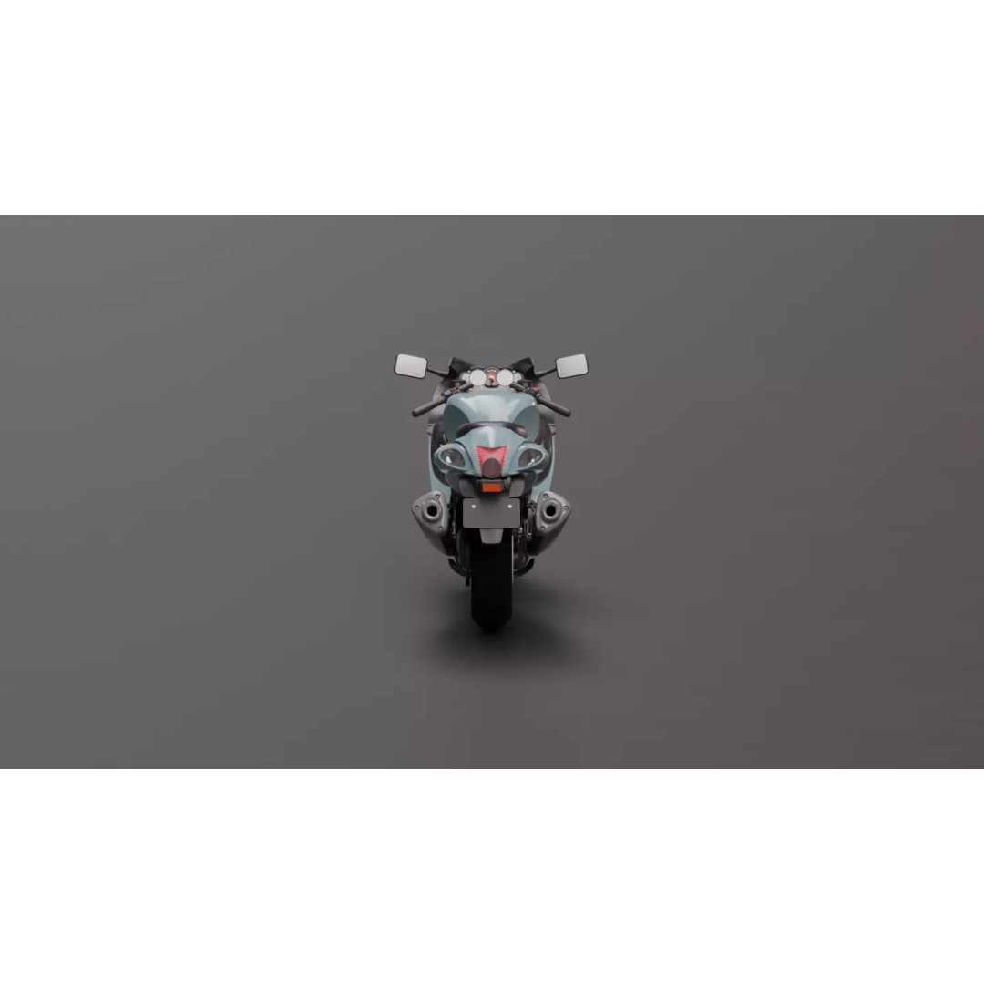 Suzuki Hayabusa 3D Model – High-Fidelity Motorcycle Asset, FBX - View 5