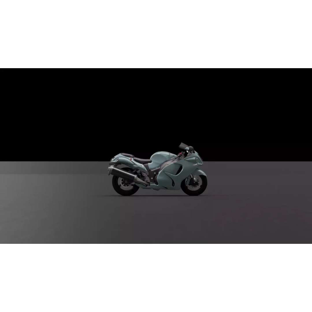 Suzuki Hayabusa 3D Model – High-Fidelity Motorcycle Asset, FBX - View 6
