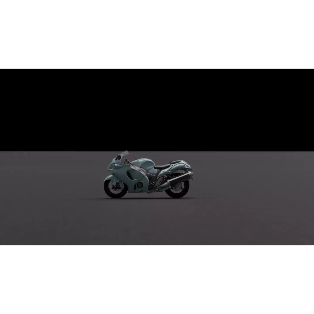 Suzuki Hayabusa 3D Model – High-Fidelity Motorcycle Asset, FBX - View 7
