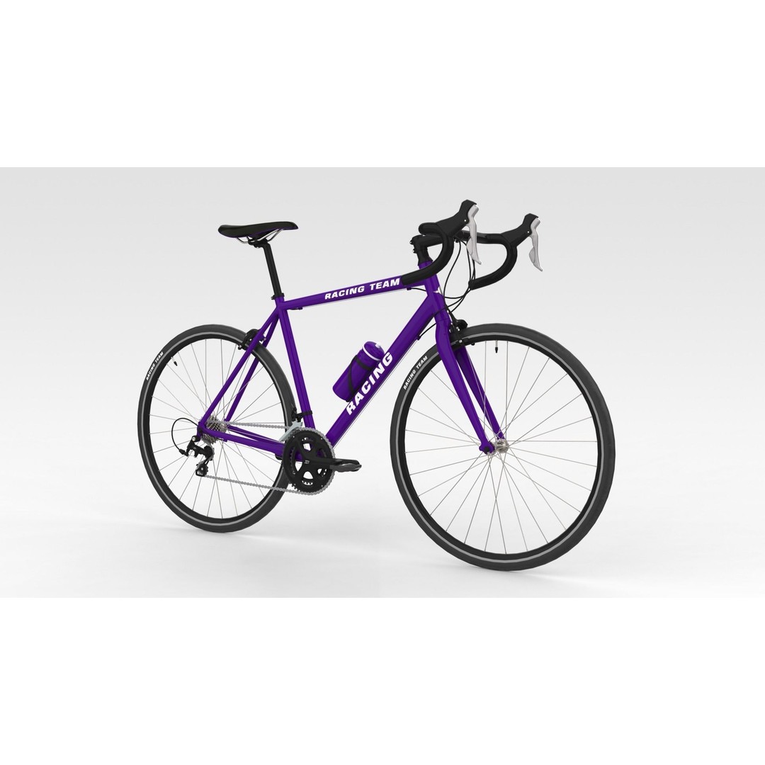 Racing Bicycle 3D Model – High-Quality Game Asset, FBX, PBR - View 3