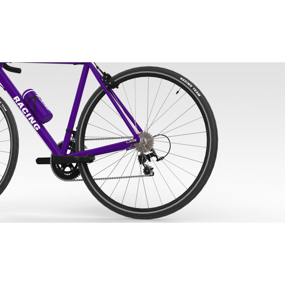 Racing Bicycle 3D Model – High-Quality Game Asset, FBX, PBR - View 5